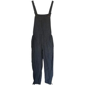 Dark Blue & White Stripe 100% Wool Overalls